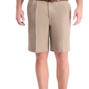 NWT Haggar 4 way stretch fabric khaki shorts